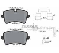 Textar Rear Brake Pad Set 2521401, Lucas System 116.6mm, Fits Audi A8