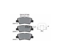 TEXTAR 2533703 Brake Pads Set Rear for i30 Ceed i20 i10 Soul Carens XCeed ProCee
