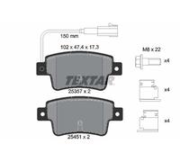 TEXTAR 2535701 Brake Pad Set, disc brake for ABARTH,FIAT