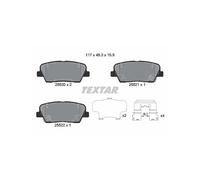 TEXTAR 2552001 Brake Pads Set Rear for Sorento Mohave Genesis Stinger Musso Equu