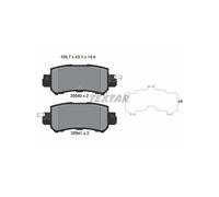 TEXTAR 2554001 Brake Pads Set Rear for CX-5 CX-3 2