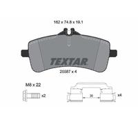 Textar 2558701 Rear Brake Pad Set Fits Mercedes S-class