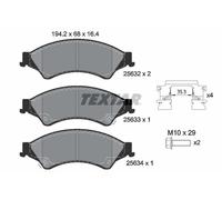 TEXTAR 2563201 Brake Pad Set, disc brake for FORD,FORD ASIA & OCEANIA,FORD AUSTR