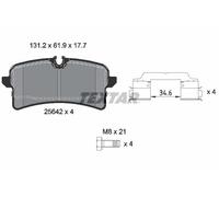 Textar 2564203 Rear Brake Pad Set Fits Porsche Macan