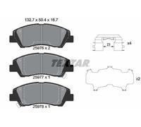 Textar 2597601 Front Brake Pad Set Fits Hyundai Grand I10
