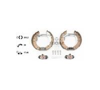 Brake shoes Pre-assembled 84048002 TEXTAR for RENAULT TWINGO I CLIO Mk II
