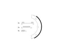 New Brake Shoe Set, parking brake for DODGE FREIGHTLINER MERCEDES-BENZ VW:B910