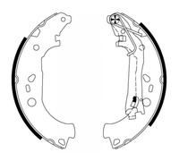 TEXTAR 91067600 Brake Shoe Set Rear for Fiorino Bipper Nemo Qubo