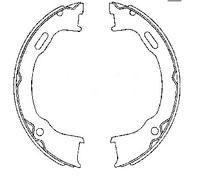 TEXTAR 91073600 Brake Shoe Set, parking brake for JEEP
