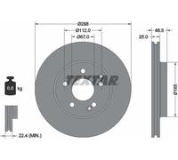 TEXTAR 92105905 Brake Disc Front Fits Mercedes-Benz C-Class CLC-Class CLK SLK