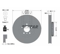TEXTAR 92253725 Brake disc