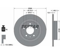 TEXTAR 92314603 Brake Disc Rear Solid Fits Opel Insignia Vauxhall Insignia
