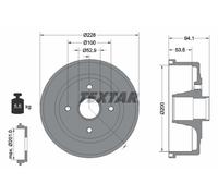 TEXTAR BRAKE DRUM 94024200 FOR OPEL VAUXHALL