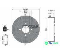 Brake Drum TEXTAR 94022800 for SEAT SKODA VW