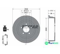 TEXTAR 94028100 Brake drum