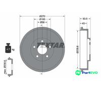 TEXTAR BRAKE DRUM 94031000 FOR SUBARU