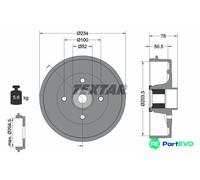 TEXTAR BRAKE DRUM 94042400 FOR RENAULT DACIA