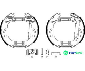 TEXTAR BRAKE SHOE SET 84067600