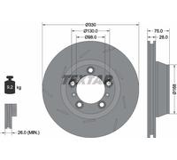 Textar Car Brake Disc - 92220607