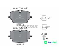 TEXTAR DISC BRAKE BRAKE PAD SET 2070701