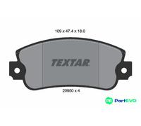 TEXTAR DISC BRAKE BRAKE PAD SET 2095005 FOR FIAT SEAT