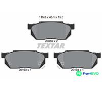 TEXTAR DISC BRAKE BRAKE PAD SET 2095902 FOR HONDA