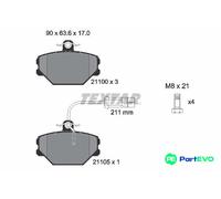 TEXTAR DISC BRAKE BRAKE PAD SET 2110005 FOR FIAT LANCIA ZASTAVA YUGO