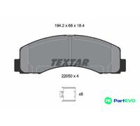 TEXTAR DISC BRAKE BRAKE PAD SET 2205002
