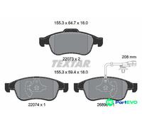 TEXTAR DISC BRAKE BRAKE PAD SET 2207301