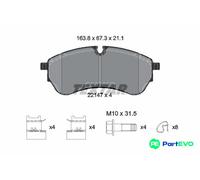 TEXTAR DISC BRAKE BRAKE PAD SET 2214701