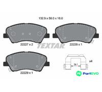 TEXTAR DISC BRAKE BRAKE PAD SET 2222701 FOR KIA