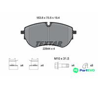 TEXTAR DISC BRAKE BRAKE PAD SET 2264401 FOR VW