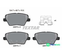 TEXTAR DISC BRAKE BRAKE PAD SET 2267501 FOR HYUNDAI KIA