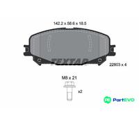 TEXTAR DISC BRAKE BRAKE PAD SET 2280301 FOR RENAULT