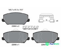 TEXTAR DISC BRAKE BRAKE PAD SET 2285501 FOR HYUNDAI KIA
