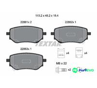 TEXTAR DISC BRAKE BRAKE PAD SET 2286101 FOR MERCEDES-BENZ
