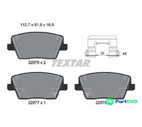 TEXTAR DISC BRAKE BRAKE PAD SET 2287603 FOR HYUNDAI