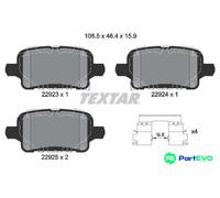 TEXTAR DISC BRAKE BRAKE PAD SET 2292301