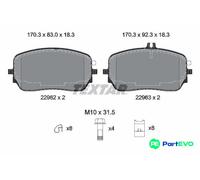 TEXTAR DISC BRAKE BRAKE PAD SET 2296201 FOR MERCEDES-BENZ
