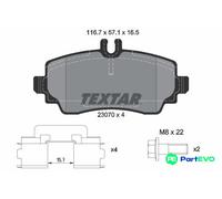 TEXTAR DISC BRAKE BRAKE PAD SET 2307003 FOR MERCEDES-BENZ