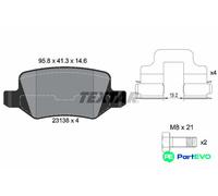 TEXTAR DISC BRAKE BRAKE PAD SET 2313805 FOR MERCEDES-BENZ