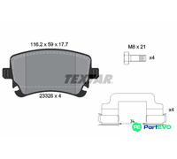 TEXTAR DISC BRAKE BRAKE PAD SET 2332607 FOR AUDI BENTLEY