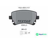 TEXTAR DISC BRAKE BRAKE PAD SET 2332611 FOR BENTLEY
