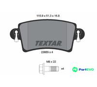 TEXTAR DISC BRAKE BRAKE PAD SET 2366901