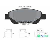 TEXTAR DISC BRAKE BRAKE PAD SET 2395901 FOR CITROËN PEUGEOT TOYOTA