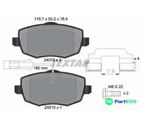 TEXTAR DISC BRAKE BRAKE PAD SET 2407304