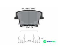 TEXTAR DISC BRAKE BRAKE PAD SET 2416303 FOR CHRYSLER