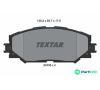 TEXTAR DISC BRAKE BRAKE PAD SET 2433601 FOR TOYOTA