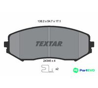 TEXTAR DISC BRAKE BRAKE PAD SET 2434601 FOR SUZUKI