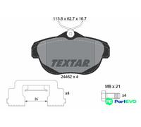 TEXTAR DISC BRAKE BRAKE PAD SET 2446201 FOR CITROËN